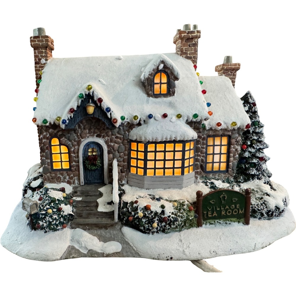 Hawthorne Village Thomas Kinkade Village Tea Room Christmas House 2001